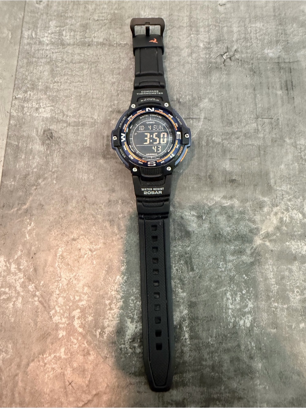 Casio Twin Sensor Watch - Blue and Orange - 3157 SGW-100